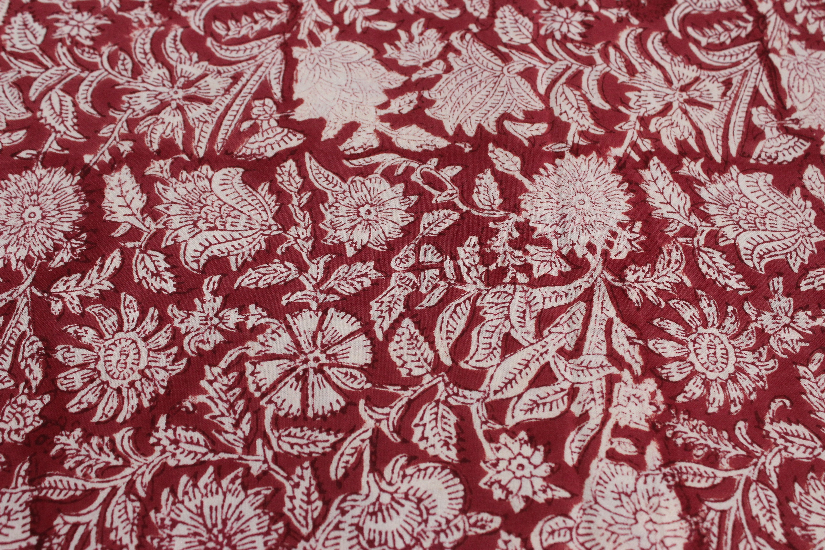 Hand Block Print Rectangular Tablecloth with Napkins